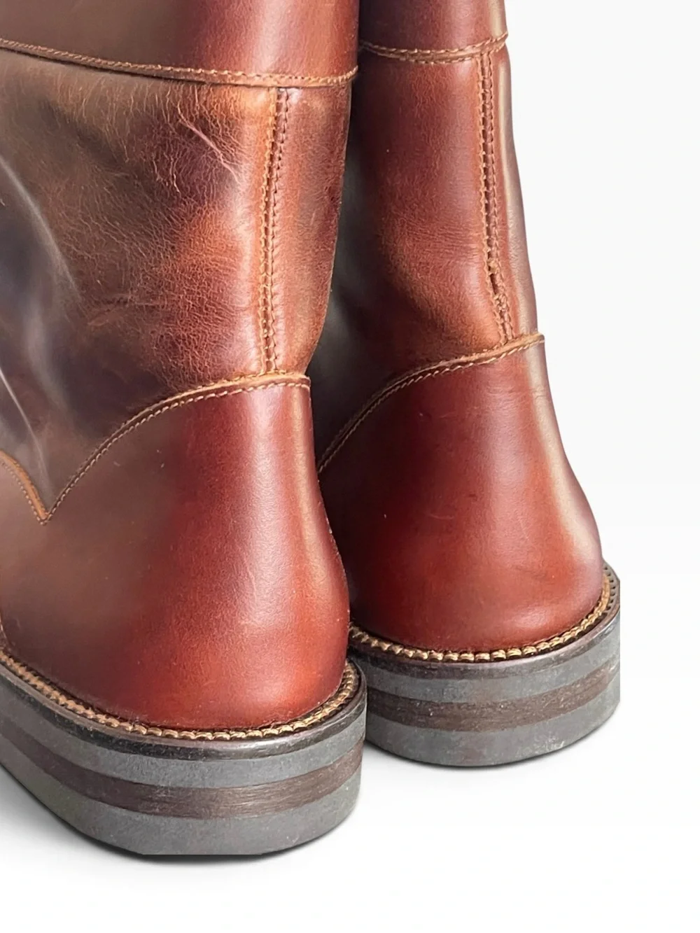 Johnston Murphy Made In Italy Leather Brown Mens Boots US 8.5 M